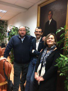 Juan Vela. Director Hnos Cruz Blanca. Jesús Sanchez. Director Fundación Proyecto Hombre. María Sierra. Directora Centro Ibón. Madrid Febrero 2017