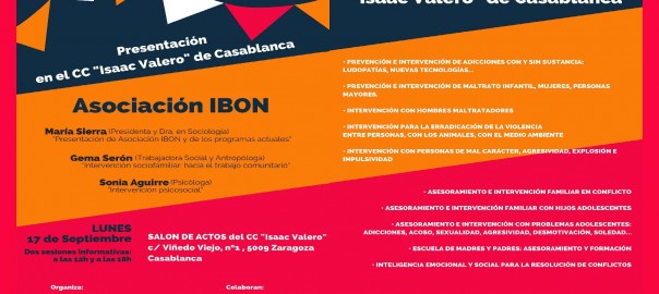 Presentación  Asociación IBON en "Isaac Valero" de Casablanca