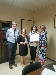 Con la Directora y Subdirectora de tratamientos del Centro Penitenciario de Zuera